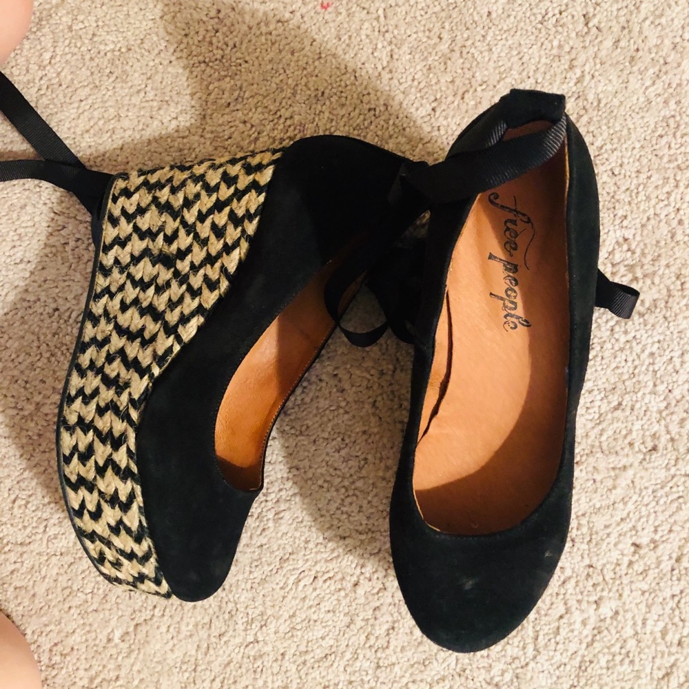Free People Lace Up Wedges